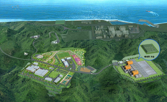 경주 방폐장 조감도. 사진 오른쪽이 2단계 방폐장. <한국원자력환경공단 제공>